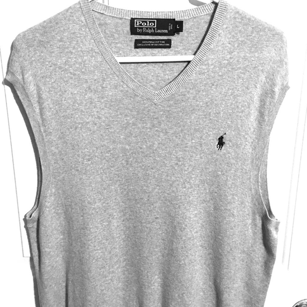 Ralph Lauren Pima V-Neck Sweater Vest